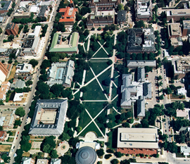 an aerial picture of the quad