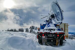 weather radar collecting data on snow